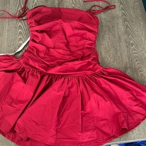 Wine red Lucy in the sky party dress
